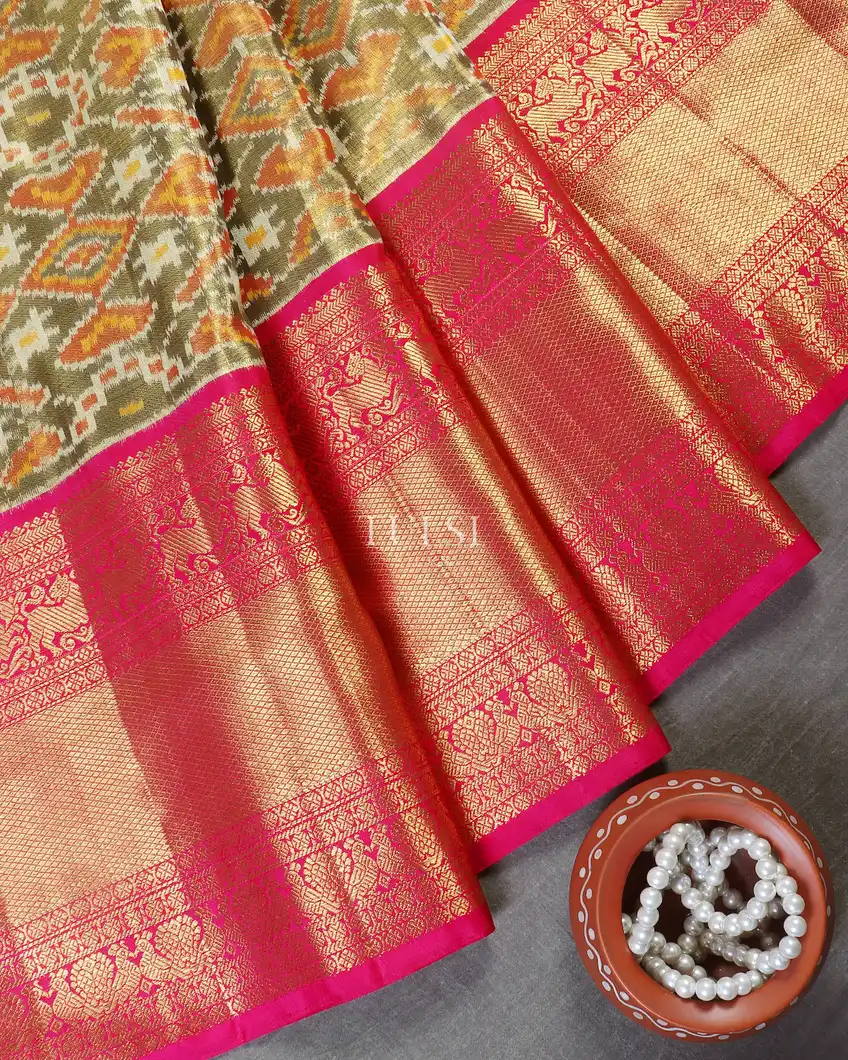 Multicolour Tissue Kanjivaram Silk Saree T551494-image