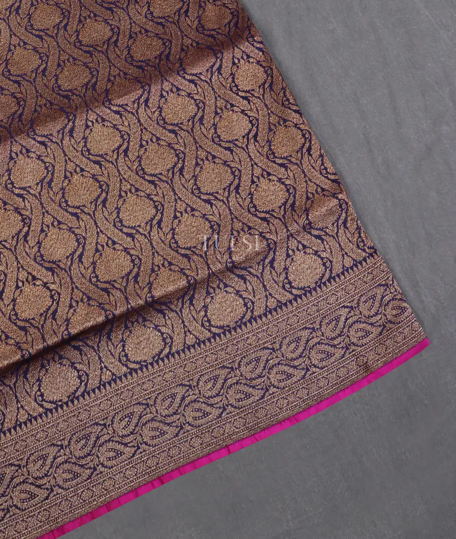 Blue Banaras Silk Saree T551281-1-image
