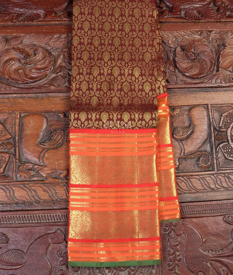 Brown Kanjivaram Silk Saree T420892-1-image