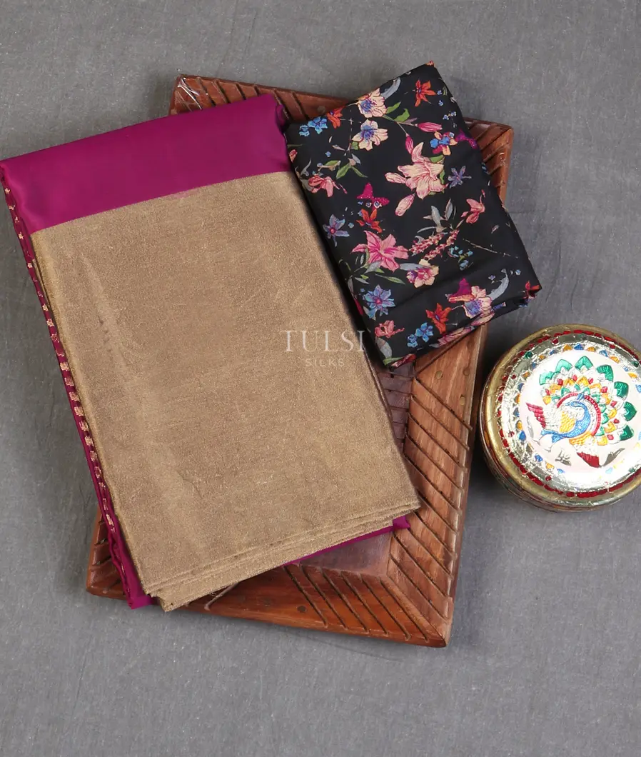 Purple Soft Silk Saree T563406-image