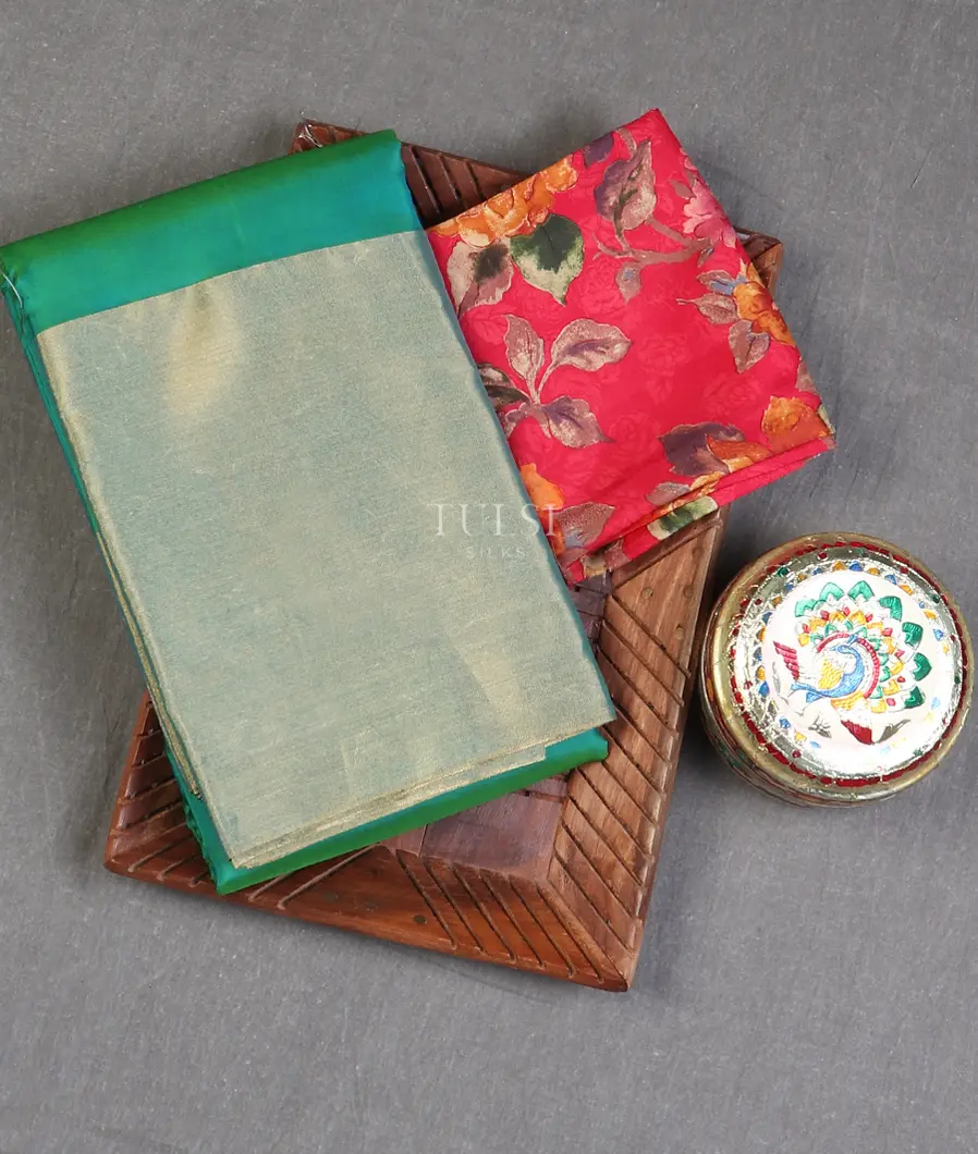 Green Soft Silk Saree T563405-image