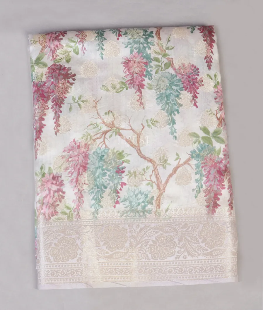 Off - White Chaniya Silk Saree T555652-image