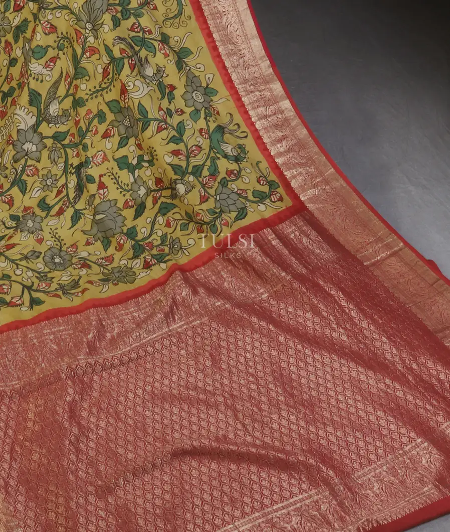 green-kanjivaram-kalamkari-handpainted-saree-t570035-t570035-b