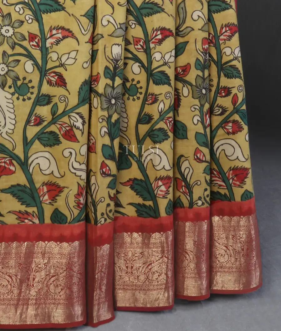 green-kanjivaram-kalamkari-handpainted-saree-t570035-t570035-e