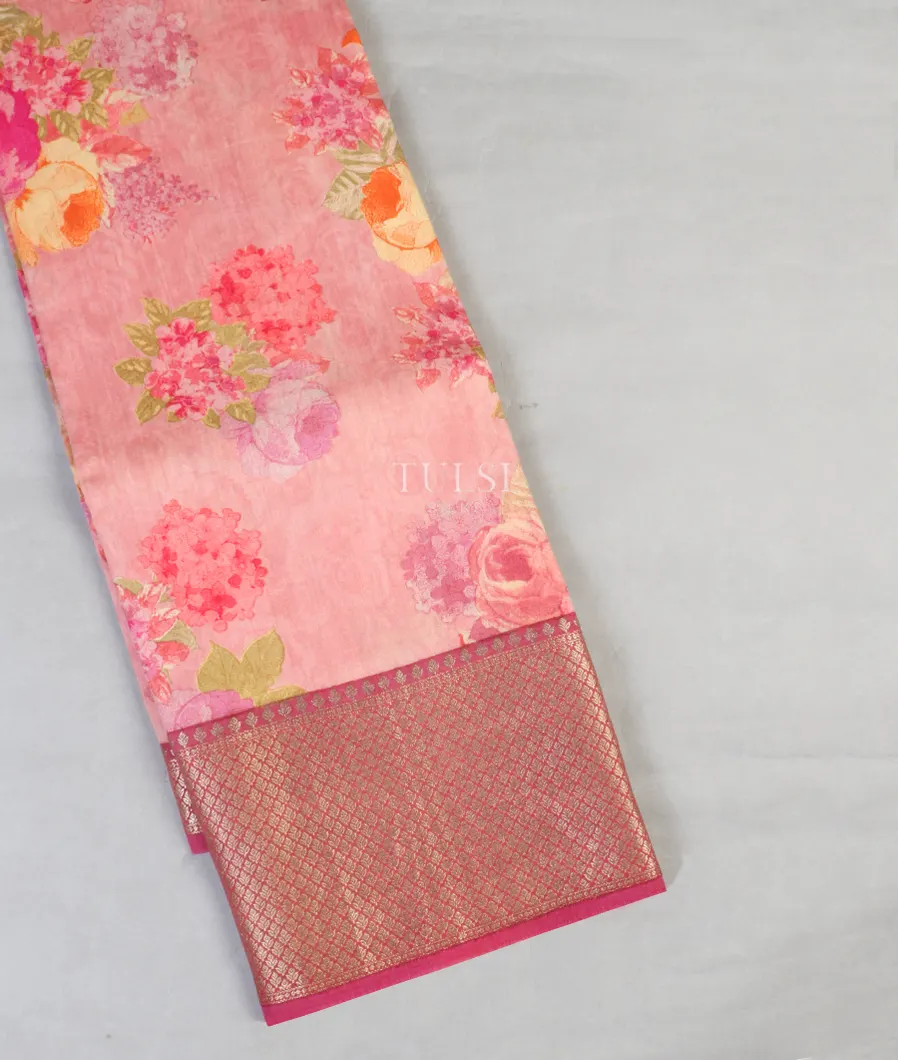 Pink Chaniya Silk Saree T556836-image