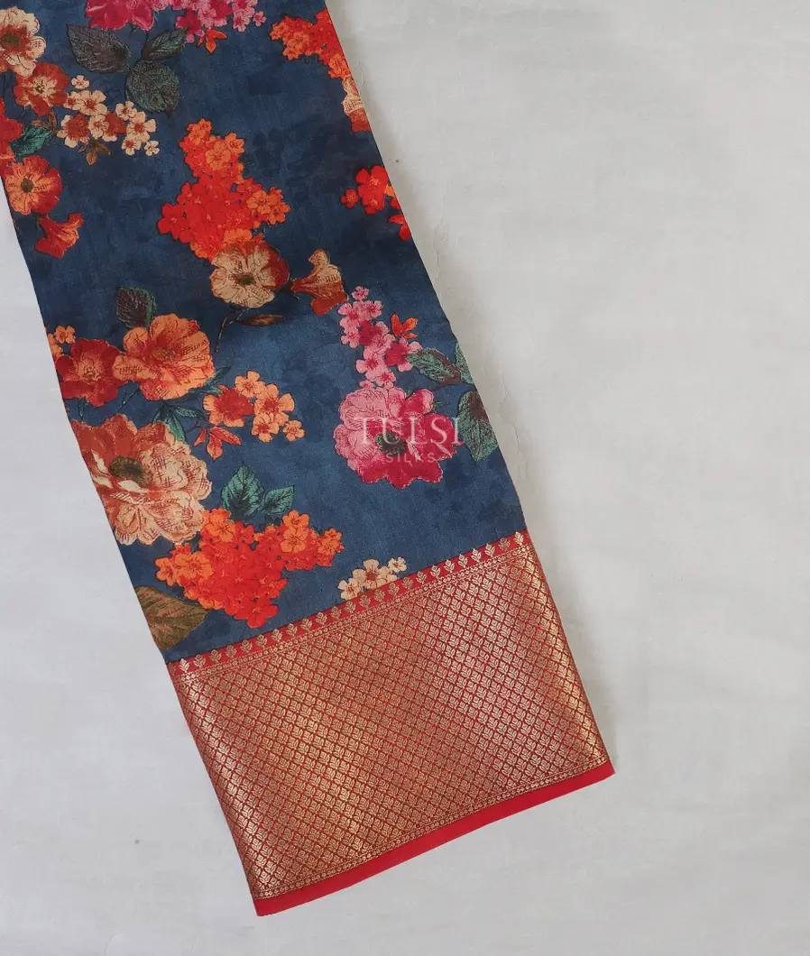 Blue Chaniya Silk Saree T577383-image