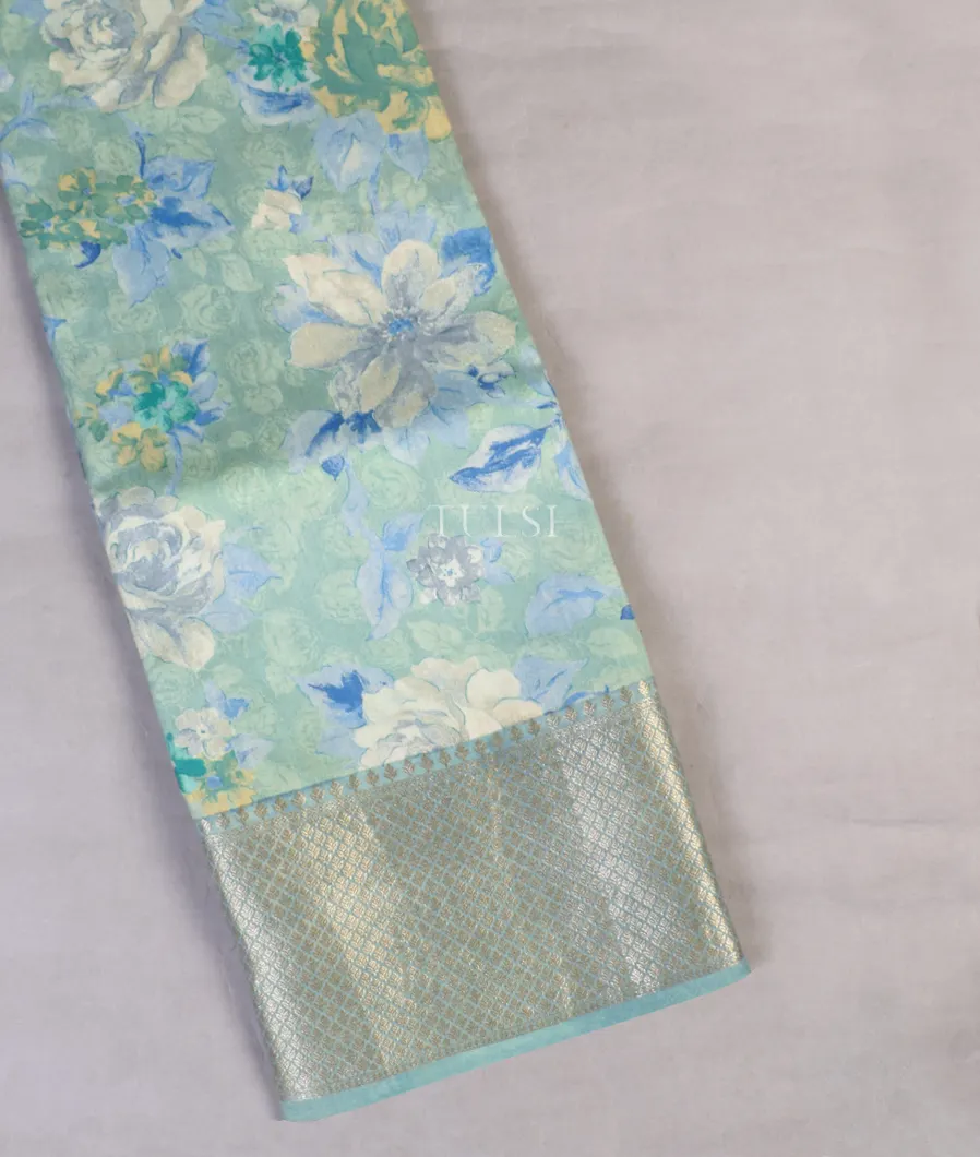 Green Chaniya Silk Saree T577416-image