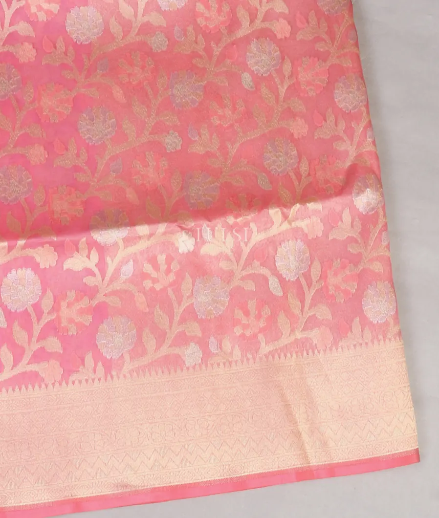 Pink Banaras Organza Saree T580273-image