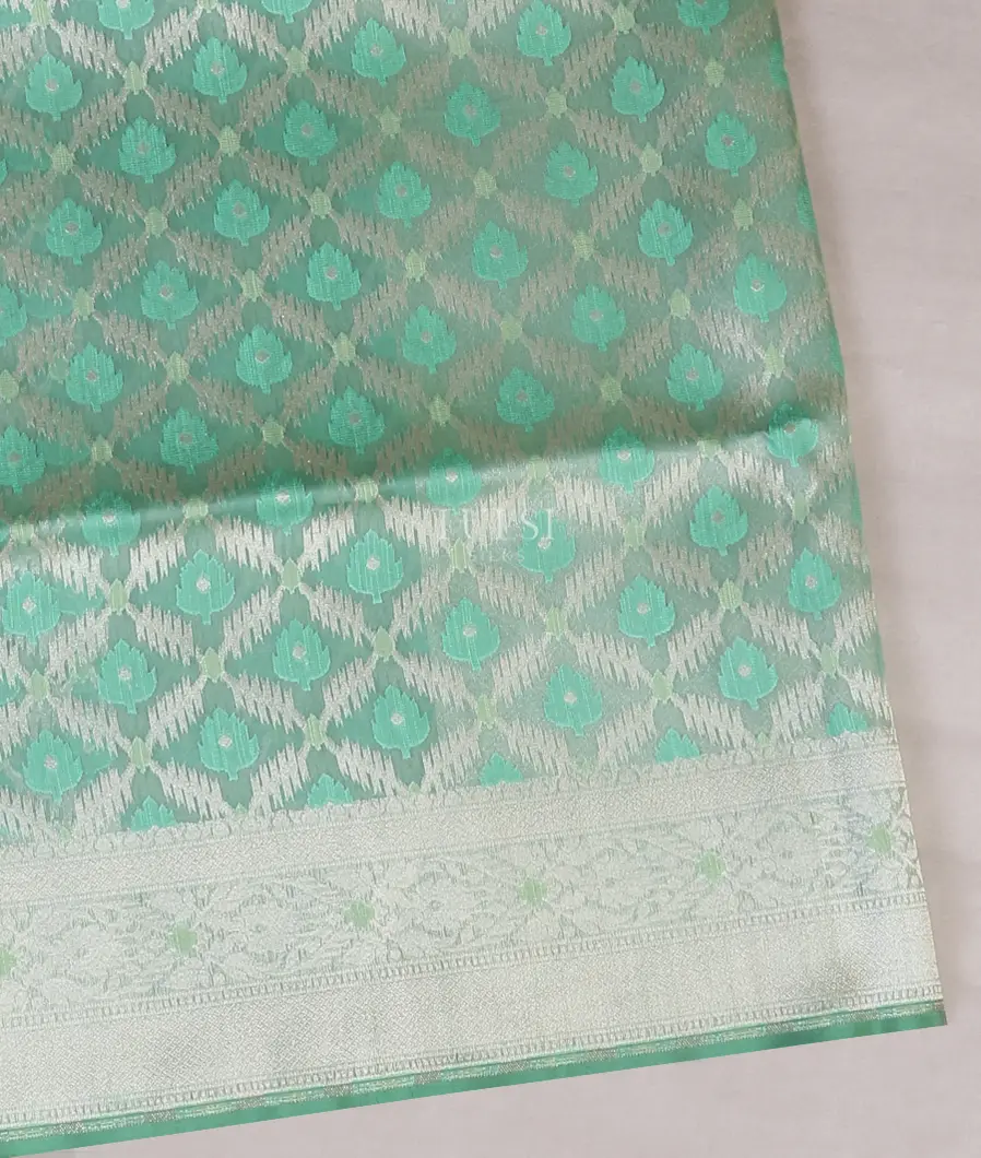 Grey Banaras Organza Saree T580245-image