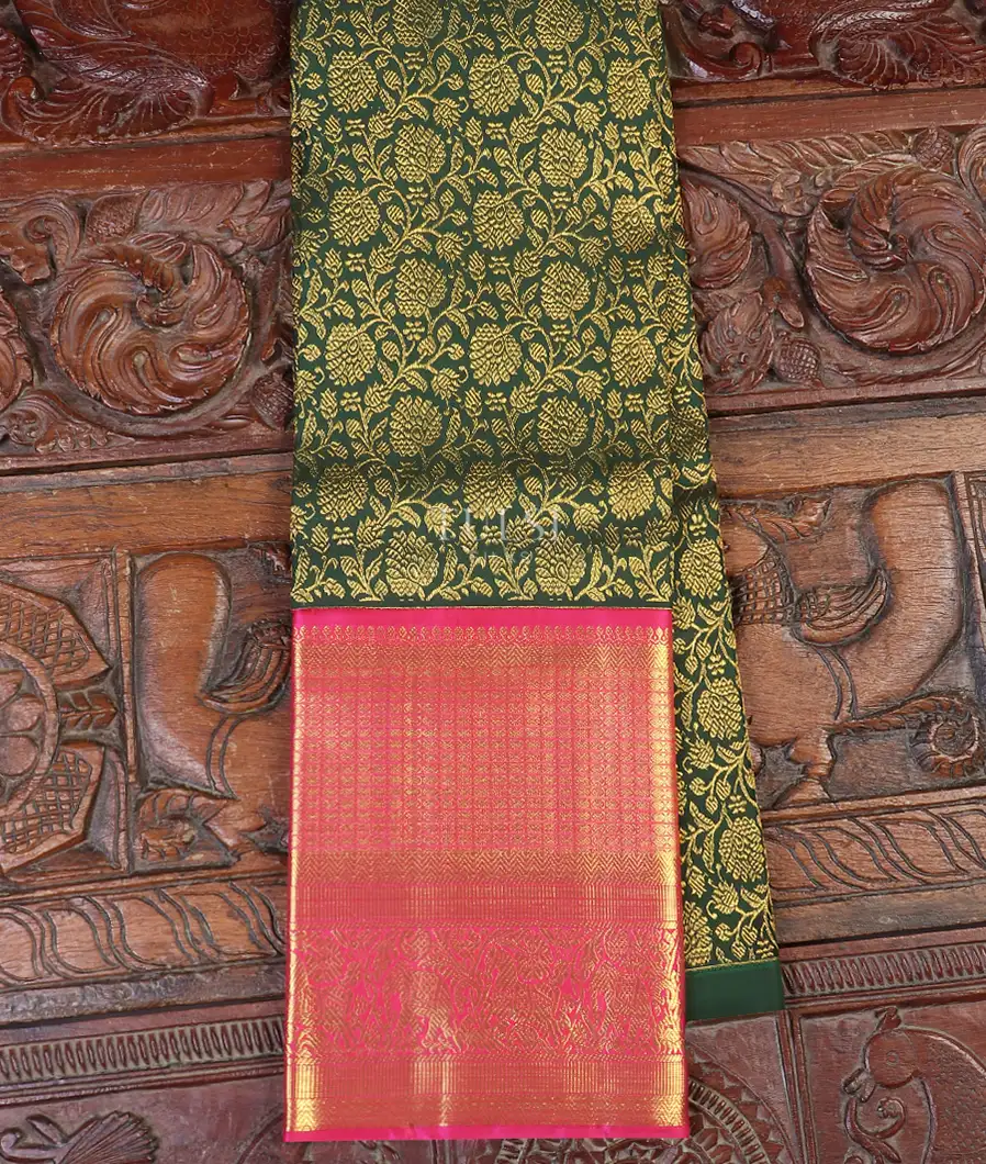 Green Kanjivaram Silk Pavadai T563838-image
