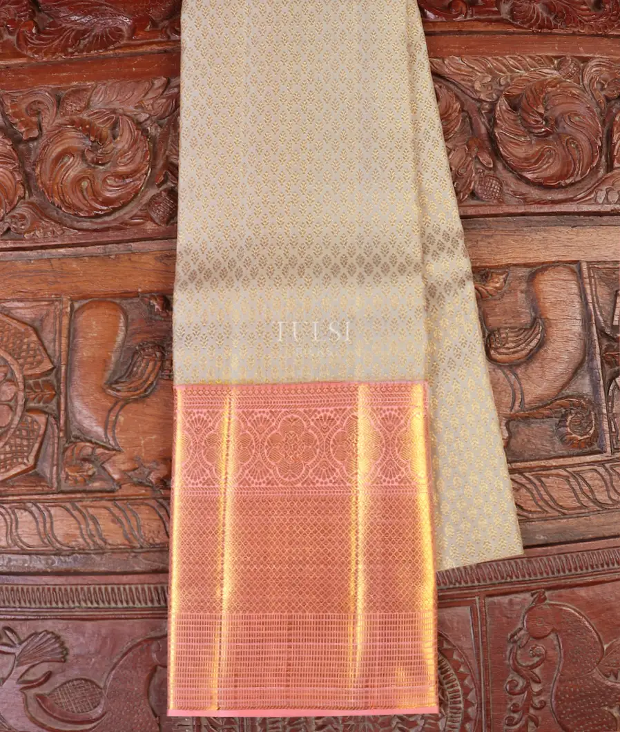 Grey Kanjivaram Silk Pavadai T581311-image