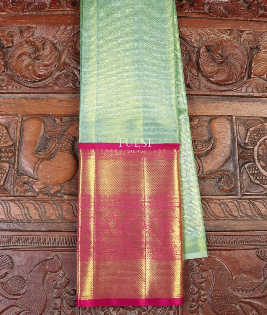 Blue Tissue Kanjivaram Silk Pavadai T581334-image
