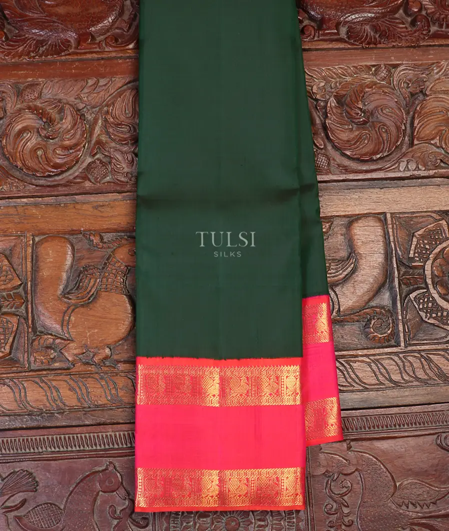 Bottle Green Kanjivaram Silk Saree T583232-image