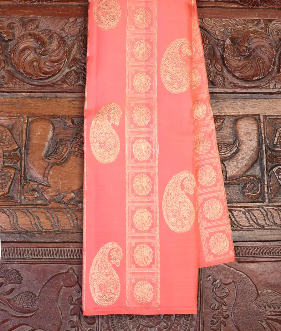 Peach Kanjivaram Silk Saree T583300-image