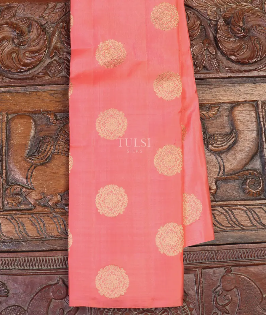 Peach Kanjivaram Silk Saree T581196-image