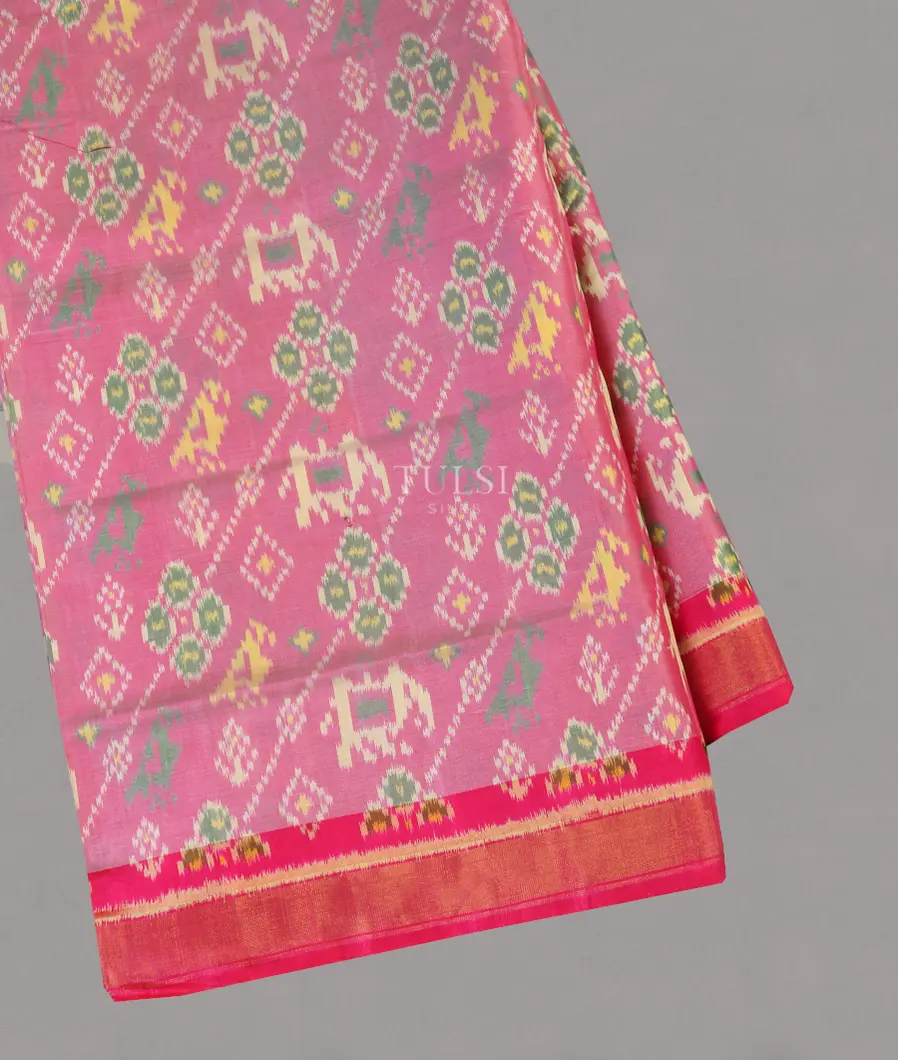 Pink Patola Silk Saree T534723-image
