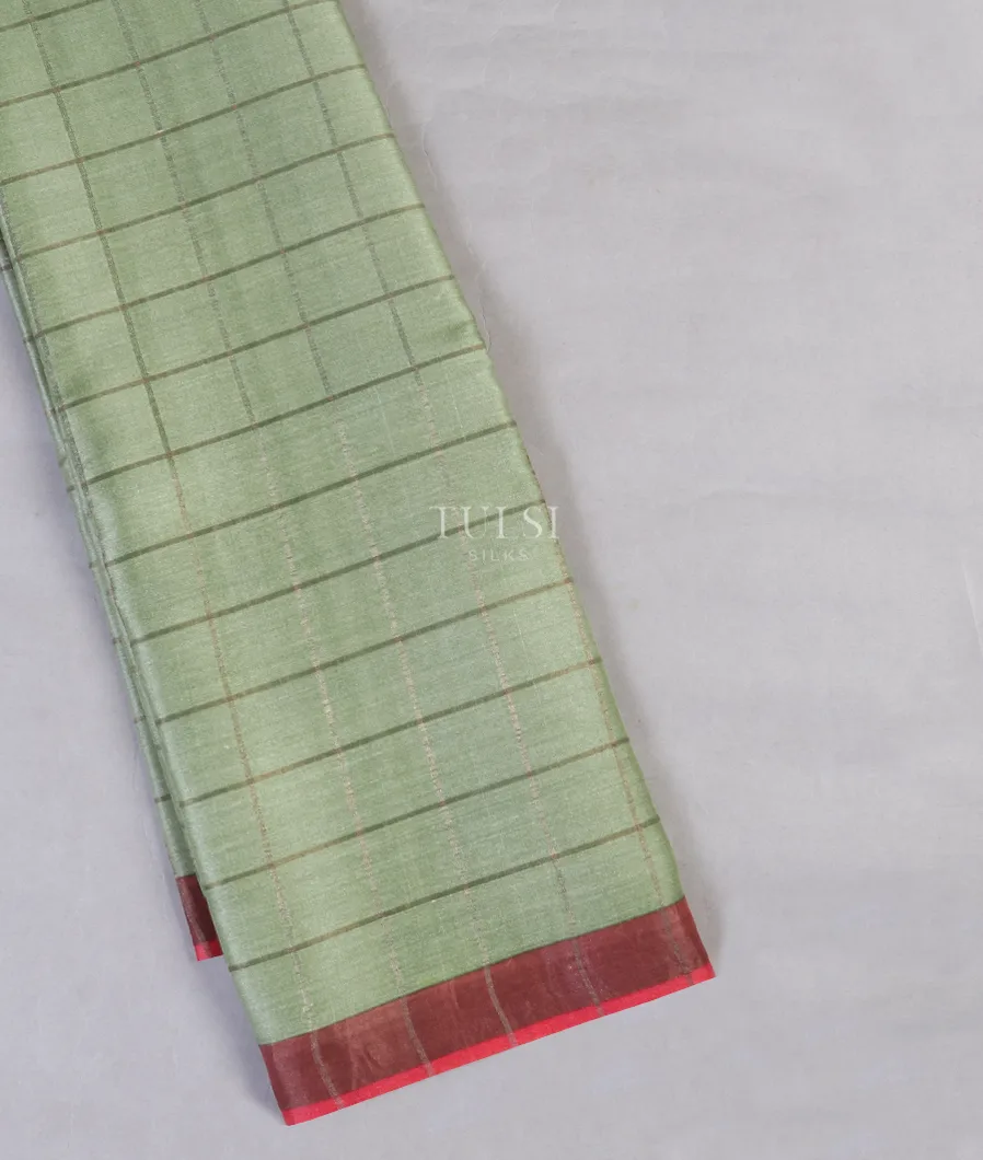 Light Green Woven Tussar Saree T570331-image