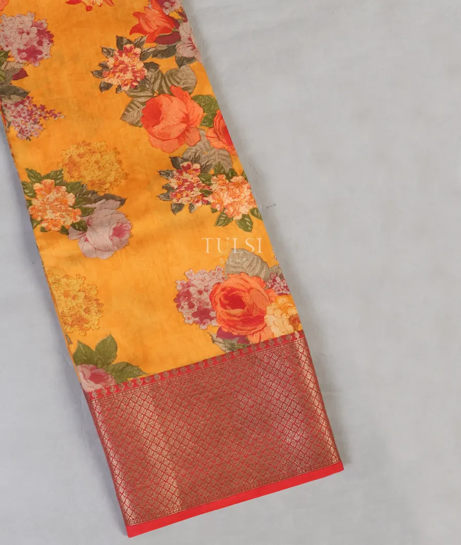 Yellow Chaniya Silk Saree T577426-image