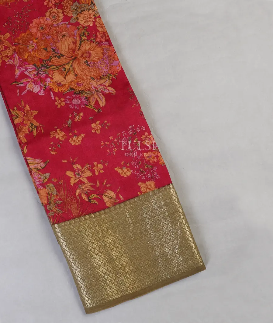 Reddish Pink Chaniya Silk Saree T542099-image