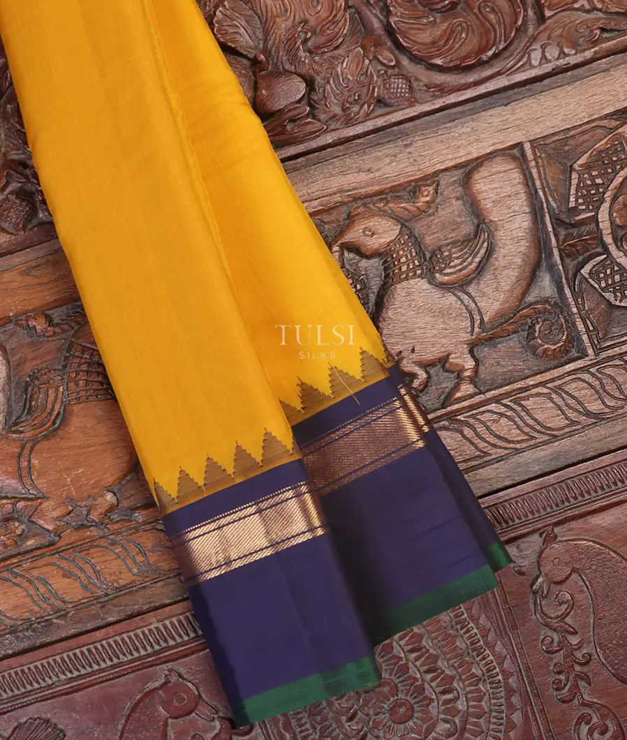 Yellow Gadwal Cotton Saree T577367-image