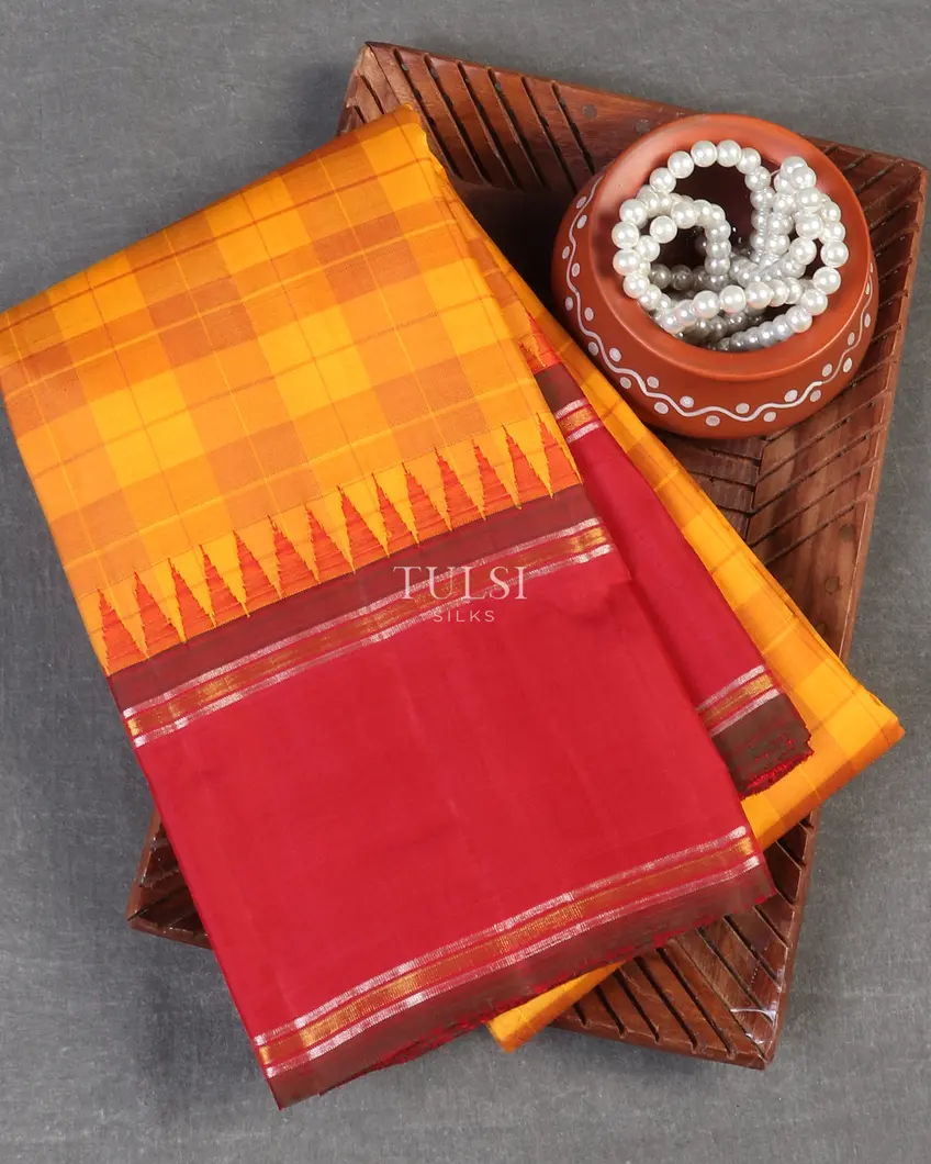 Yellow Kanjivaram Silk Saree T583270-image
