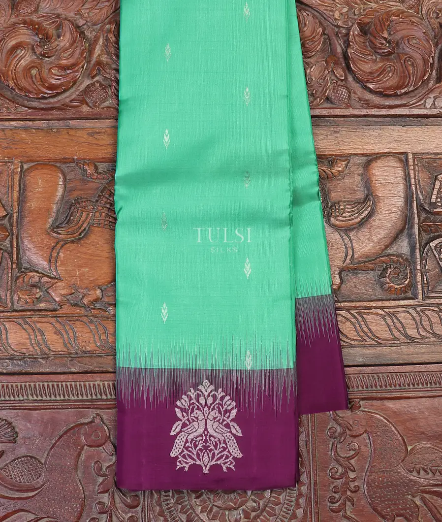 Greenish Blue Soft Silk Saree T581022-image