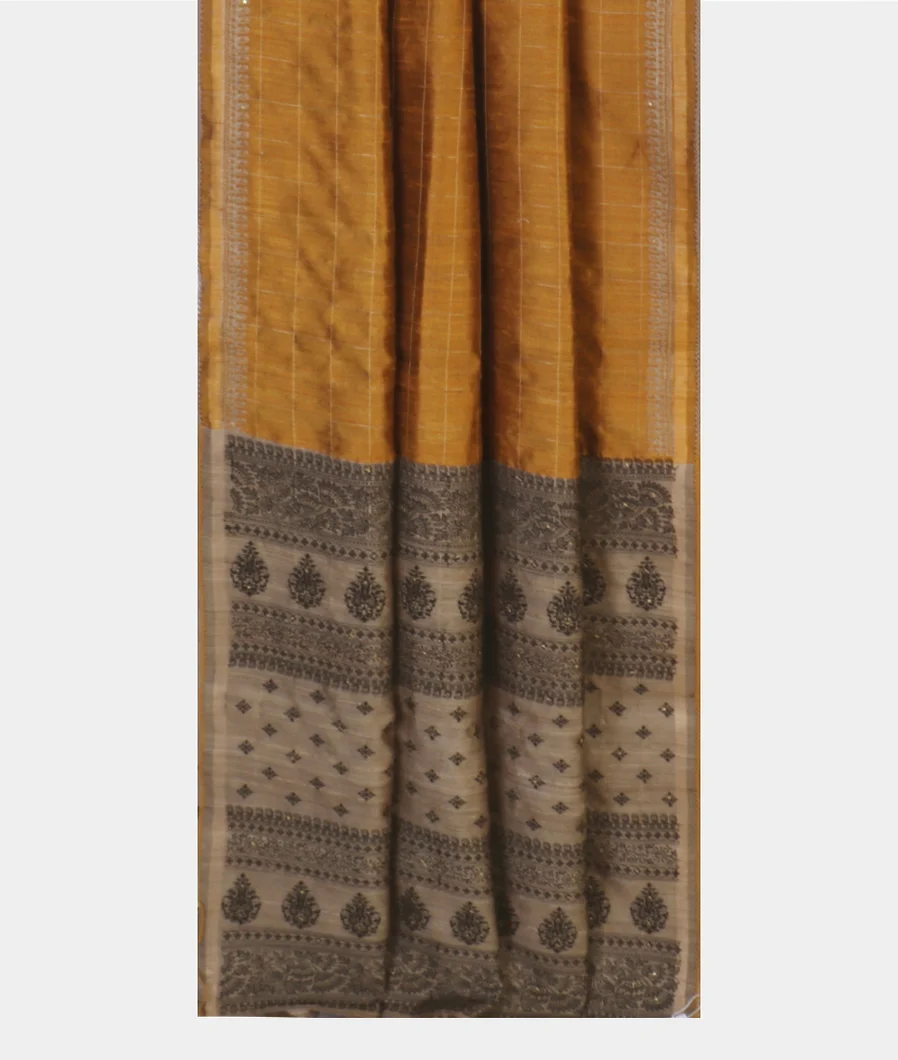golden-brown-tussar-embroidery-saree-t579775-t579775-b