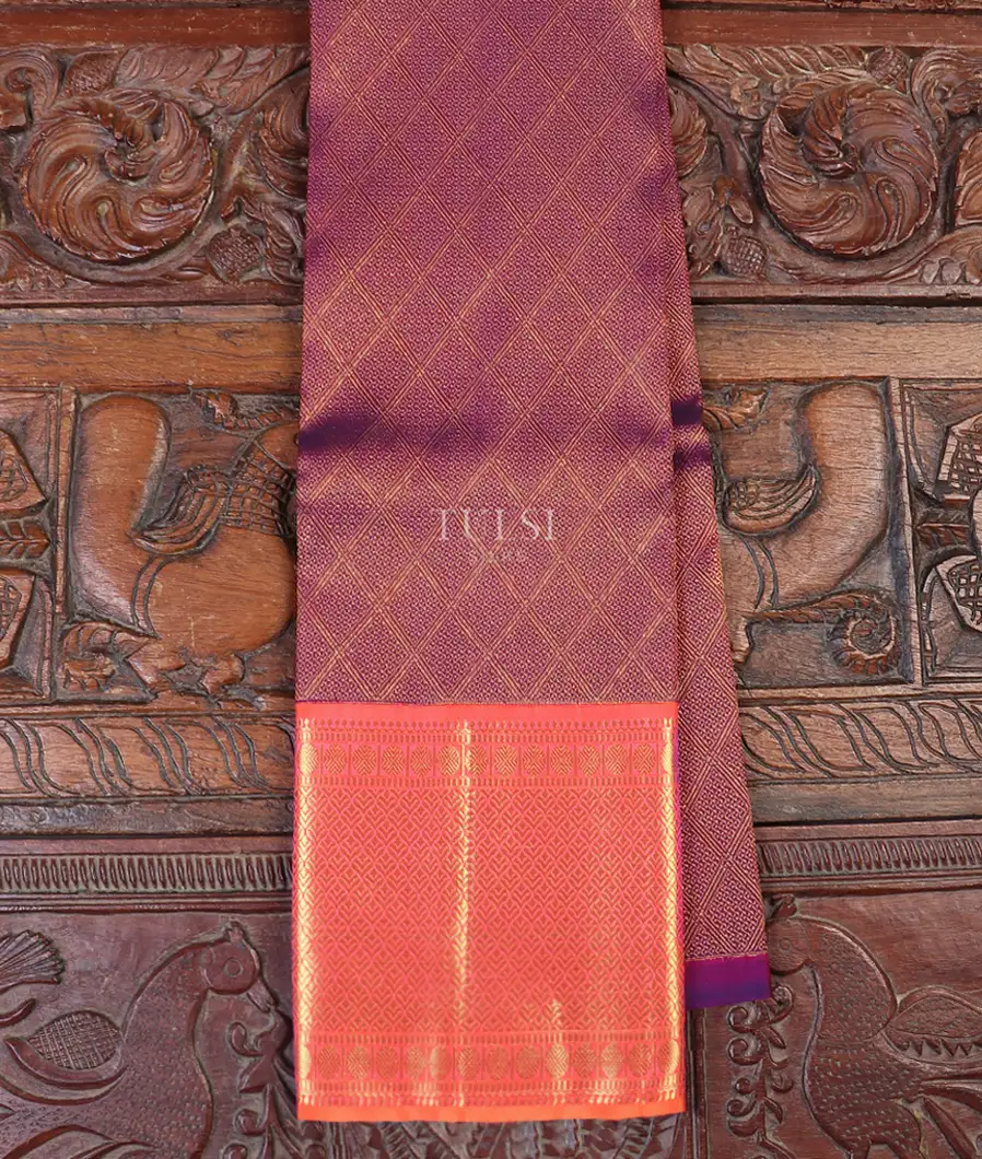 Purple Kanjivaram Silk Pavadai T563841-image