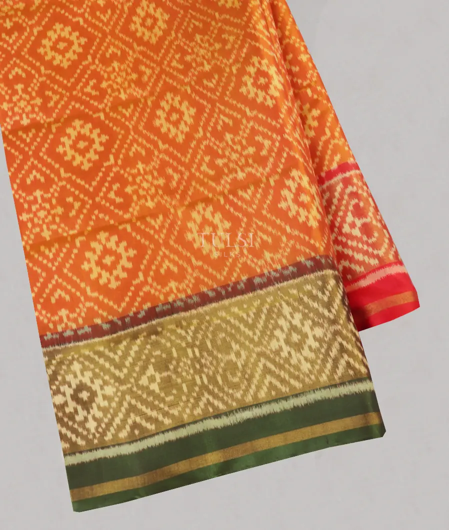 Orange Patola Silk Saree T525224-image
