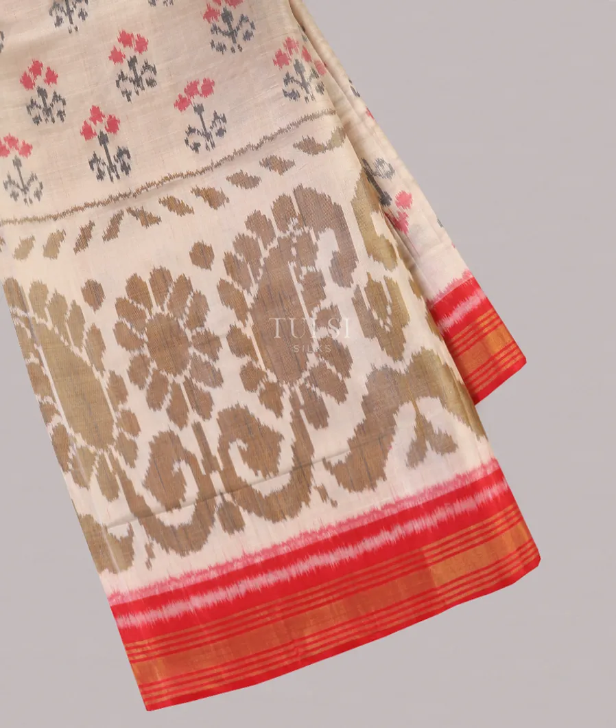 Light Beige Patola Silk Saree T571530-image