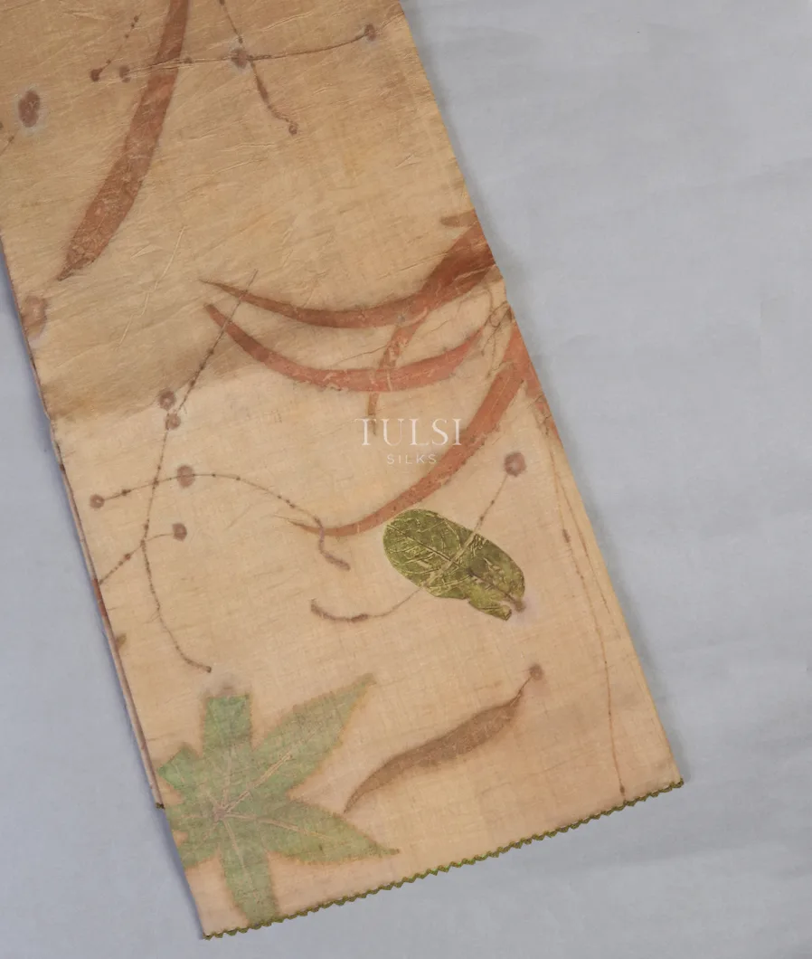 Beige Pure Silk Saree T583781-image