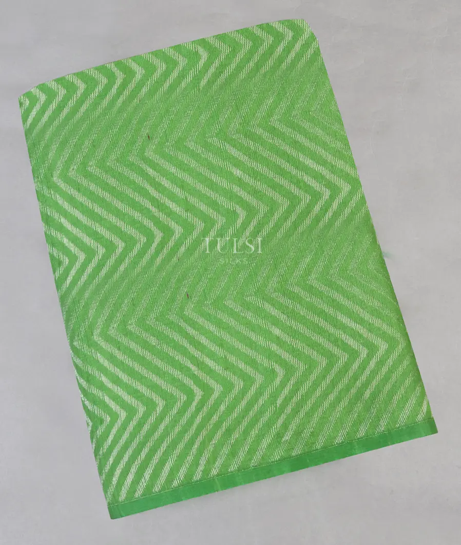Green Woven Raw Silk Saree T575326-image