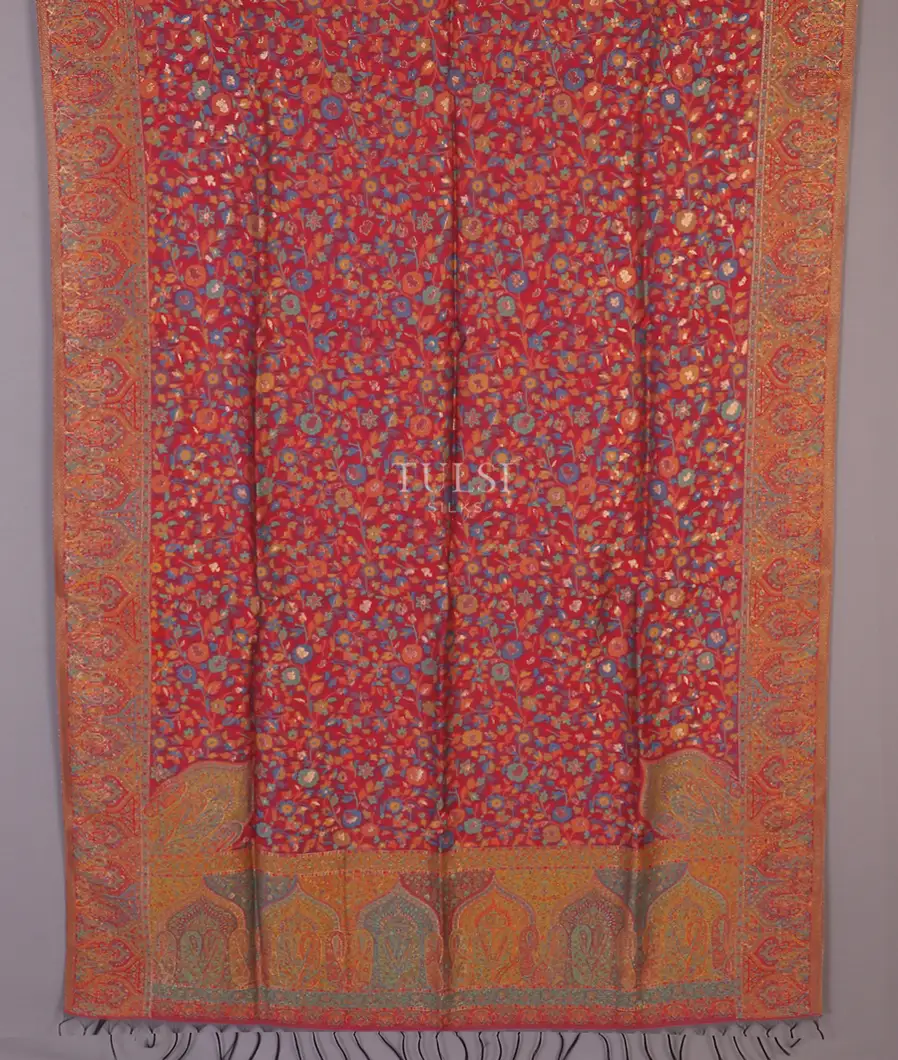 Dark Pink Kashmir Kani Silk Dupatta T581214-image