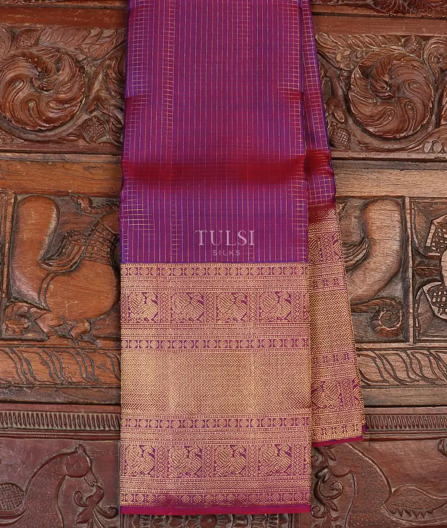 Purple Kanjivaram Silk Saree T583153-image