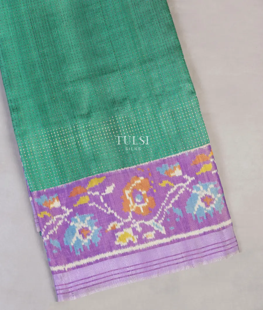 Greenish Blue Tussar Silk Saree T571523-image