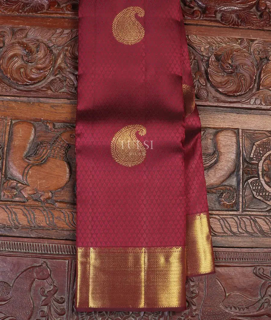 Maroon Kanjivaram Silk Saree T583185-image