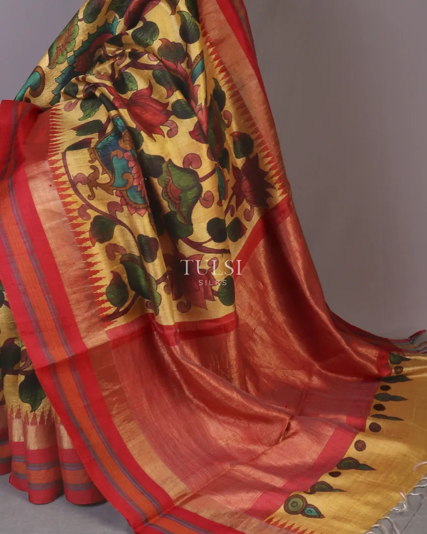 yellow-tussar-hand-printed-saree-t585022-t585022-b