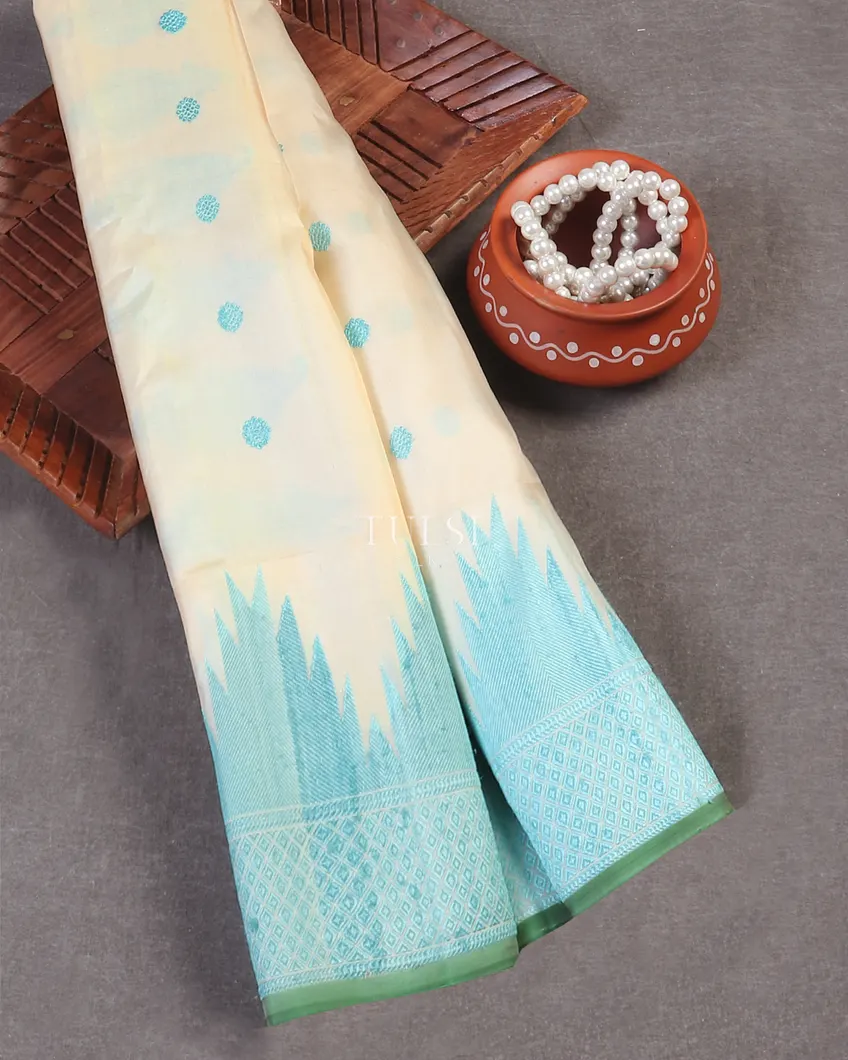 Off - White Gadwal Silk Saree T576188-image
