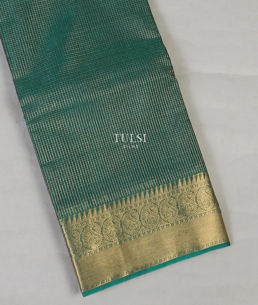 Peacock Blue Silk Cotton Saree T579787-image