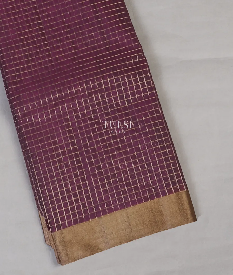 Purple Silk Cotton Saree T579856-image