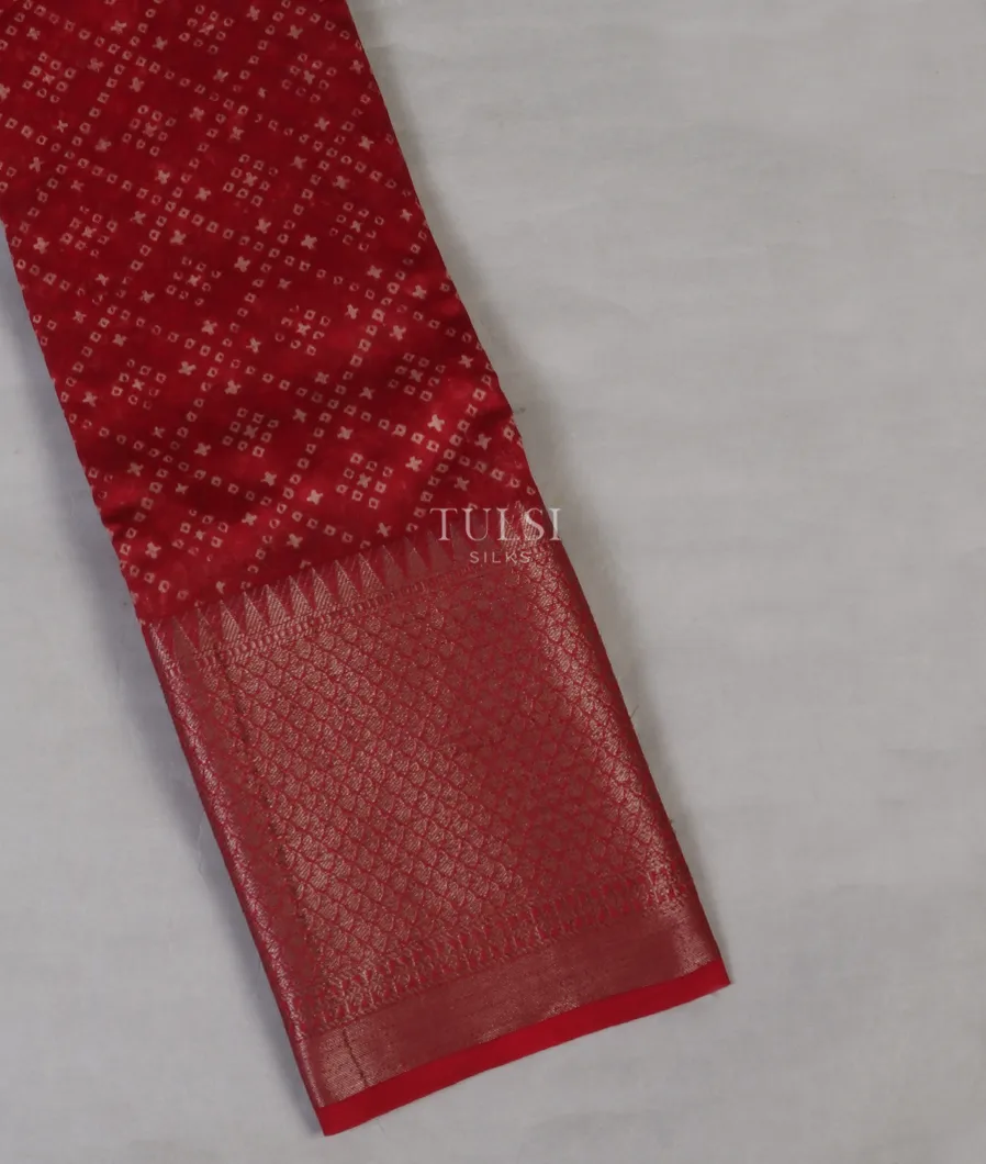 Maroon Soft Printed Cotton Saree T581855-image