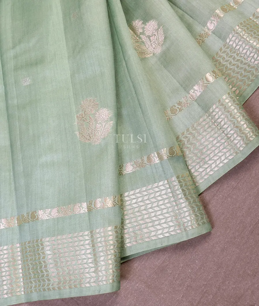 Green Chaniya Silk Saree T579031-image