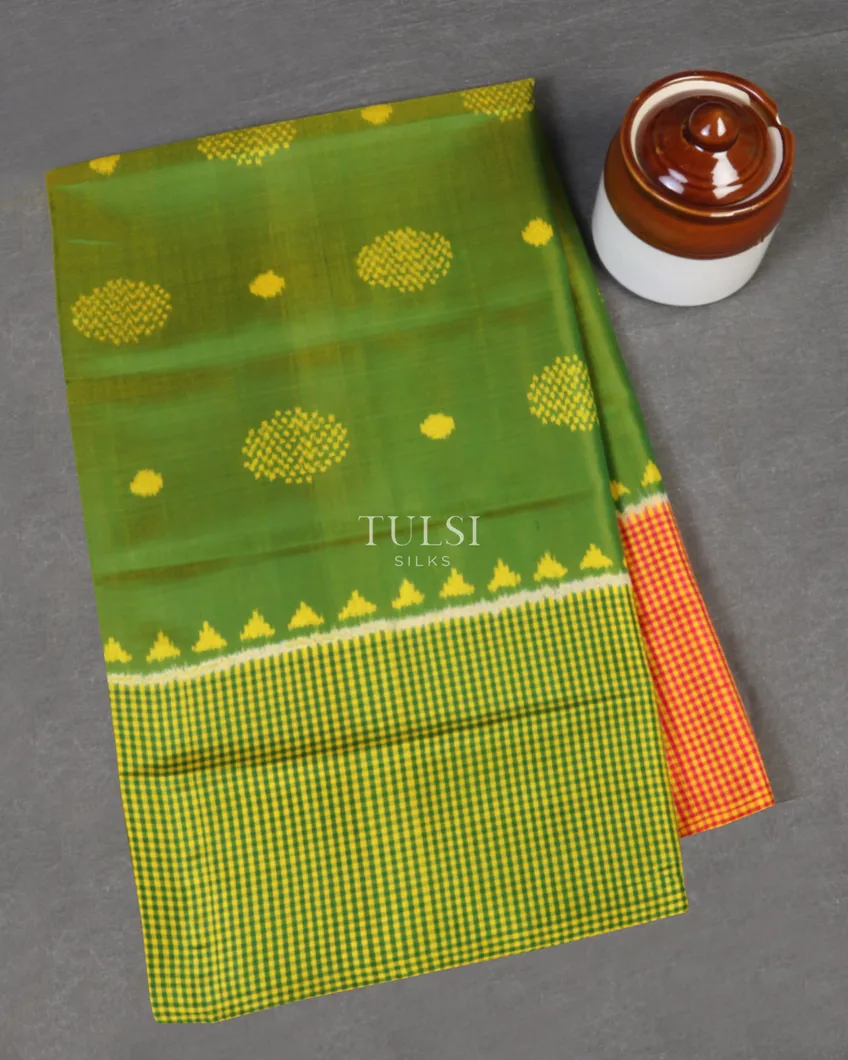Light Green Patola Silk Saree T571533-image