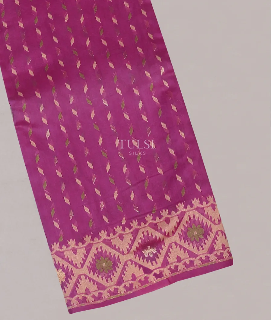 Purple Dhakai Cotton Saree T517891-image