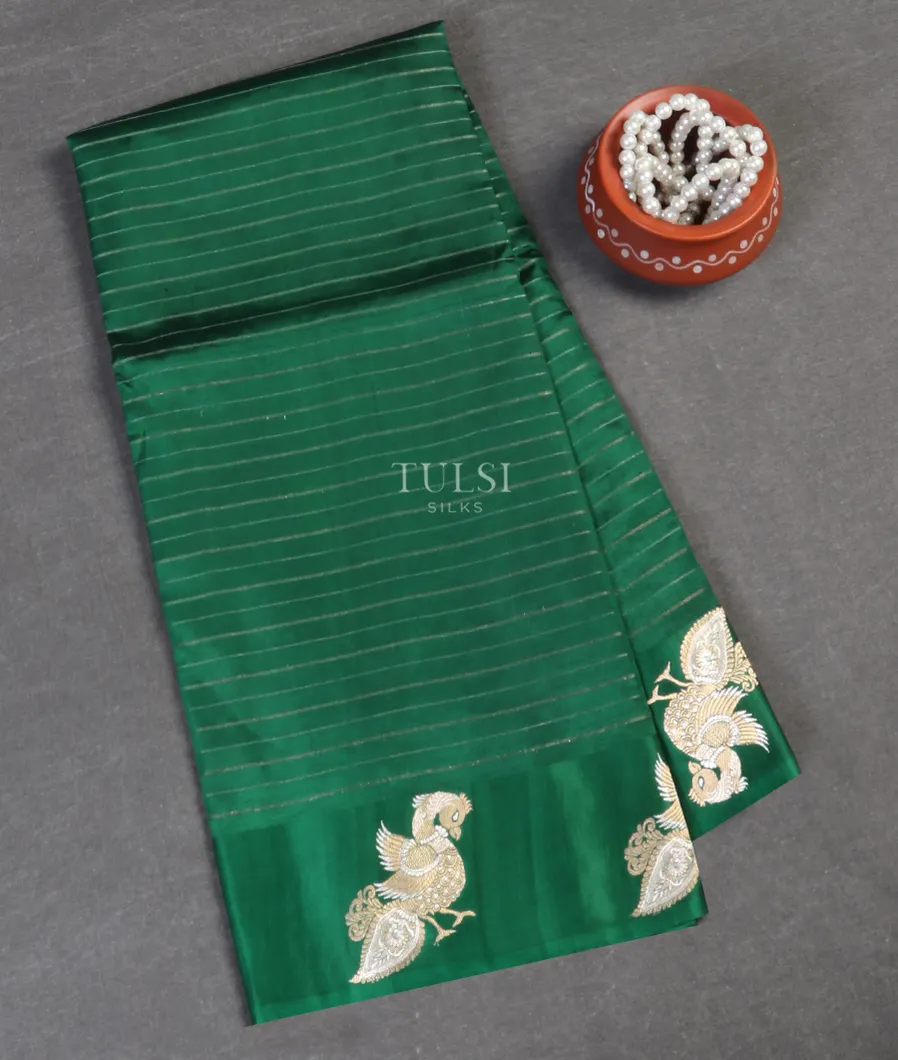 Green Banaras Silk Saree T585650-image
