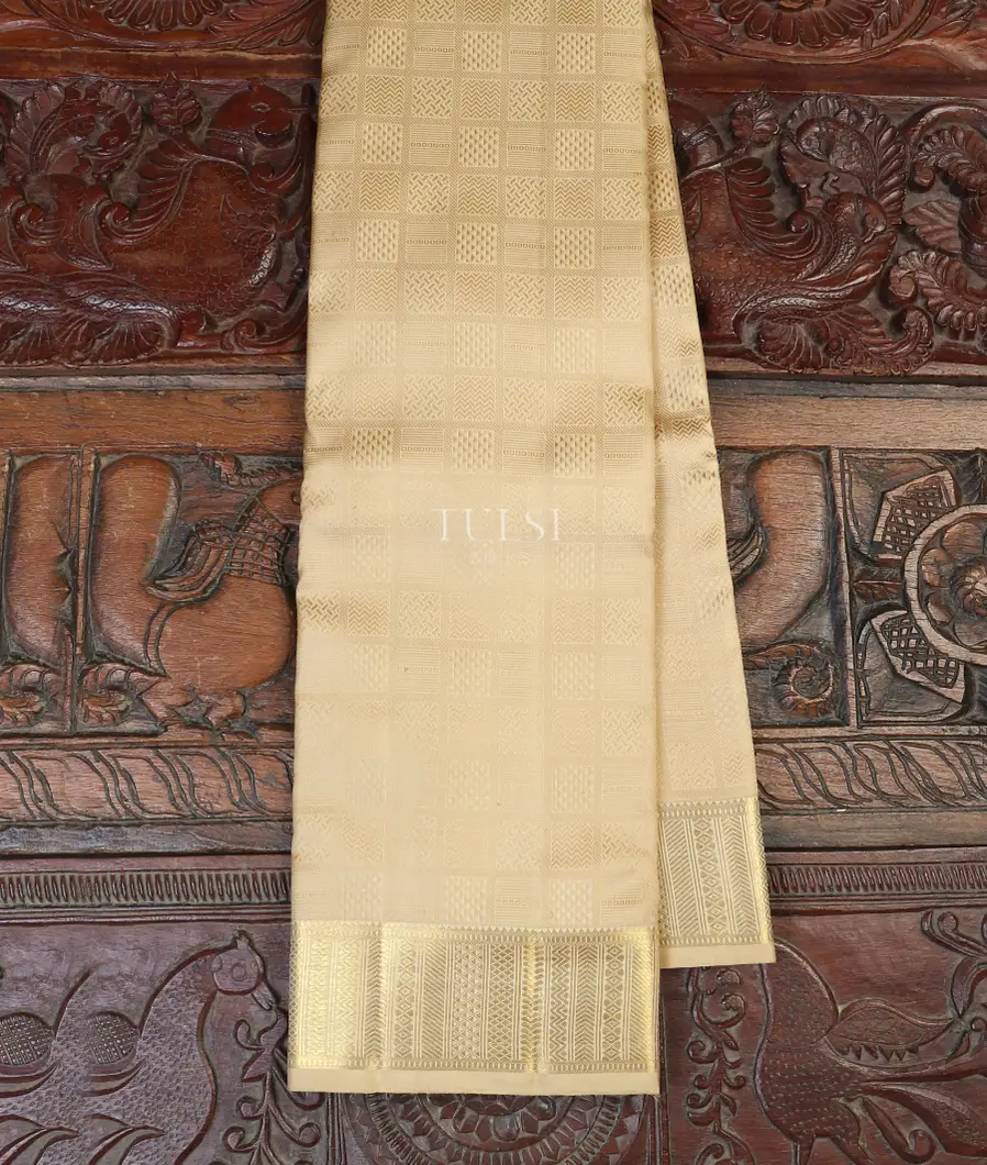 Beige Kanjivaram Silk Saree T582955-image