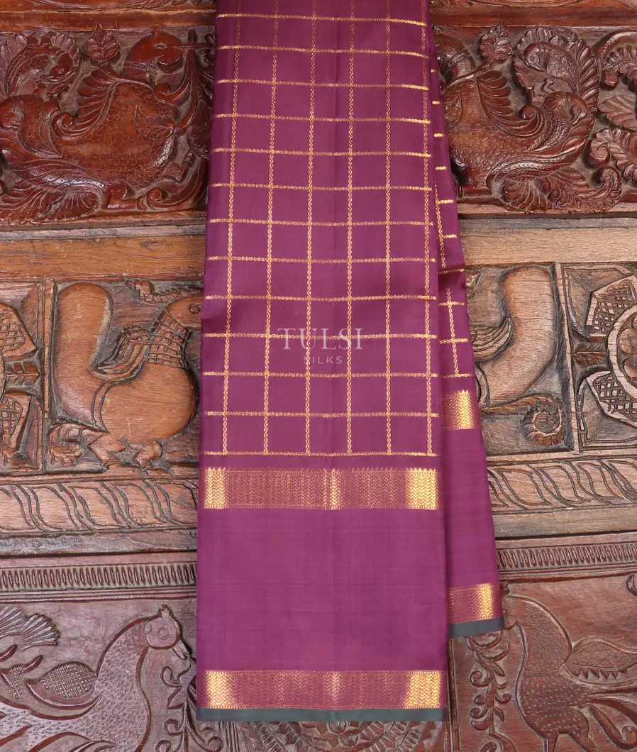Purple Kanjivaram Silk Saree T583364-image