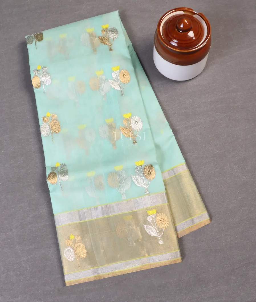 Light Blue Chanderi Silk Saree T570514-image