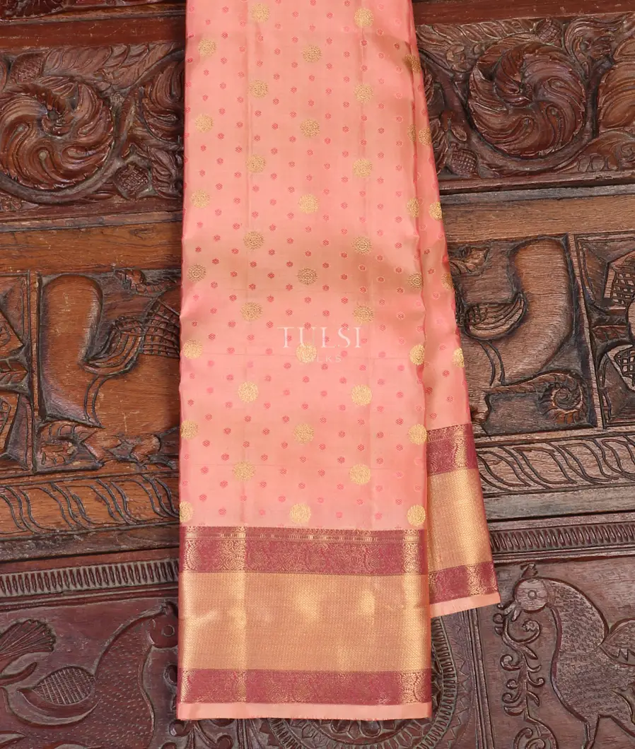 Peach Soft Silk Saree T575597-image