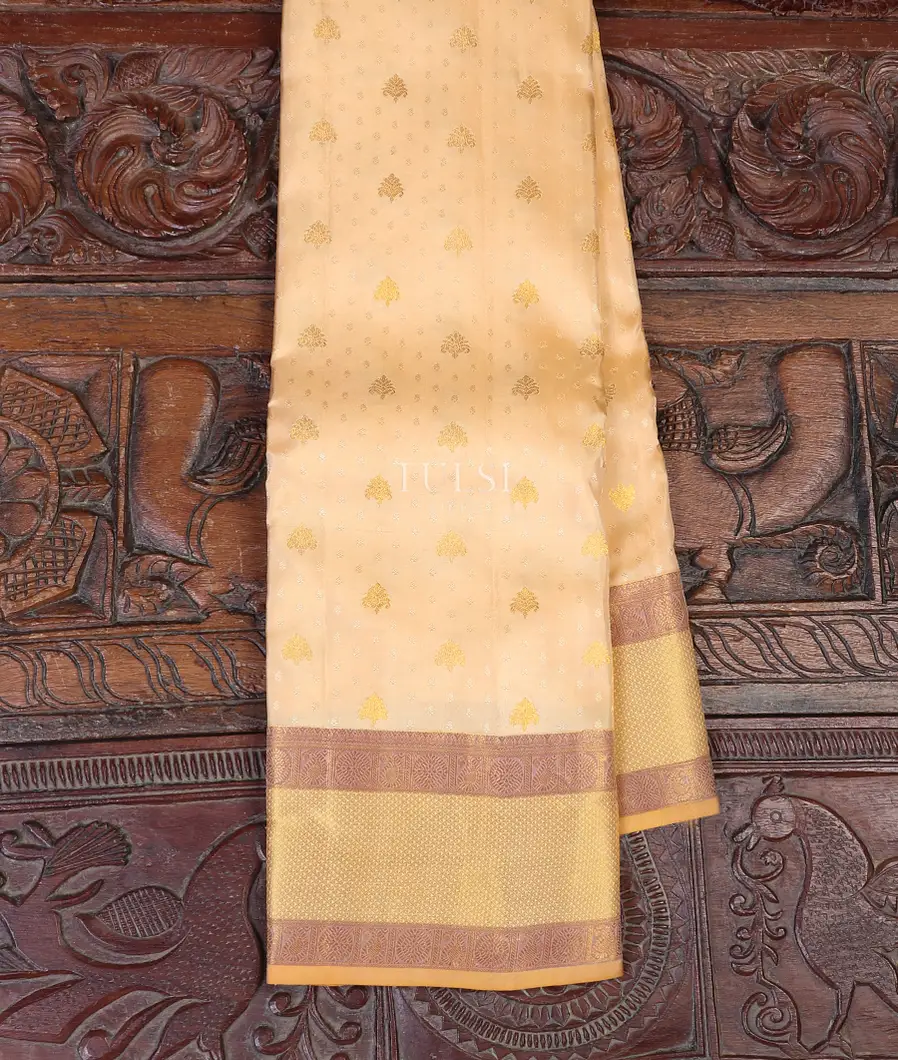 Cream Soft Silk Saree T525617-image